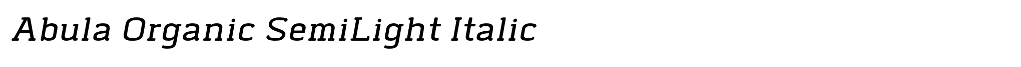 Abula Organic SemiLight Italic image